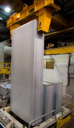 An aluminium ingot produced by Novelis